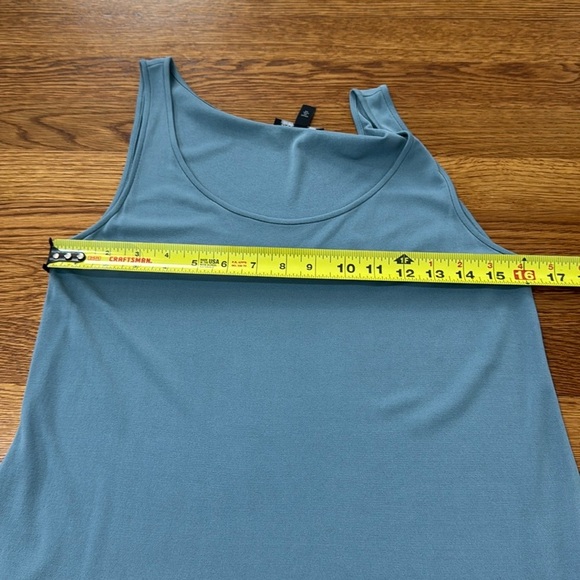 Eileen Fisher Slate Blue 100% Silk Tank Top Size Small - Picture 7 of 10